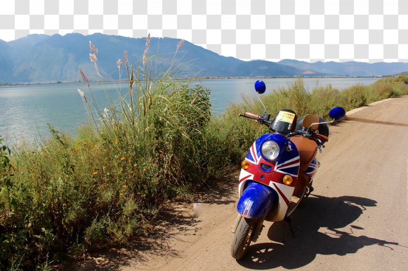 Erhai Lake Cangshan Beijing - Seaside Resort - Riding A Motorcycle To Transparent PNG