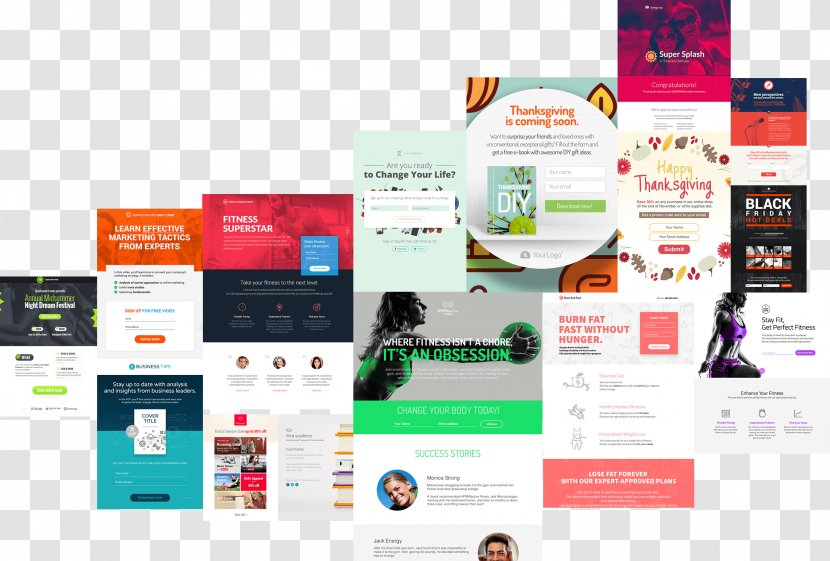 Landing Page Responsive Web Design Squeeze Marketing - Display Advertising Transparent PNG