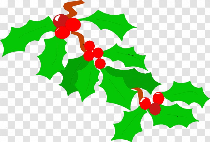 Common Holly Clip Art - Mistletoe - Christmas Leaves Cliparts Transparent PNG