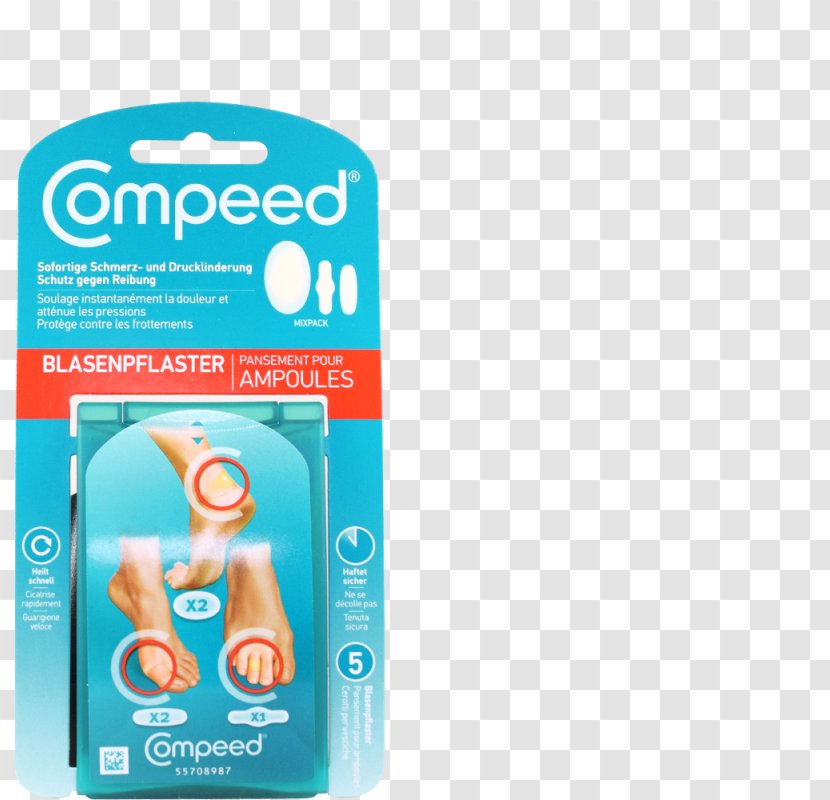 Compeed Blister Plasters Blisters Mixed Pack - Bunion Medium 5 - AW17OneWhite Adhesive Bandage In The Foot Transparent PNG