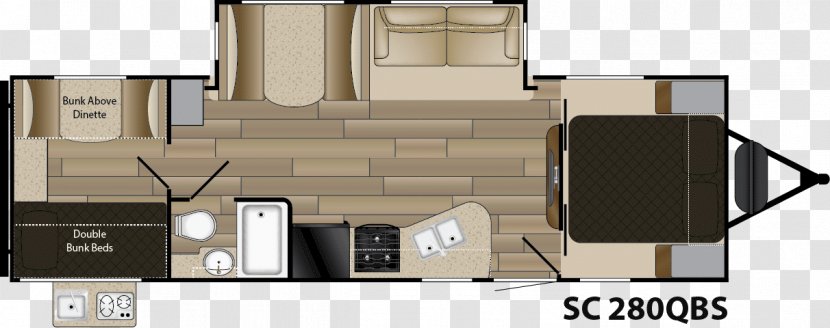 Campervans Caravan Trailer Bunk Bed Floor Plan - Awning - Tourist Family Transparent PNG