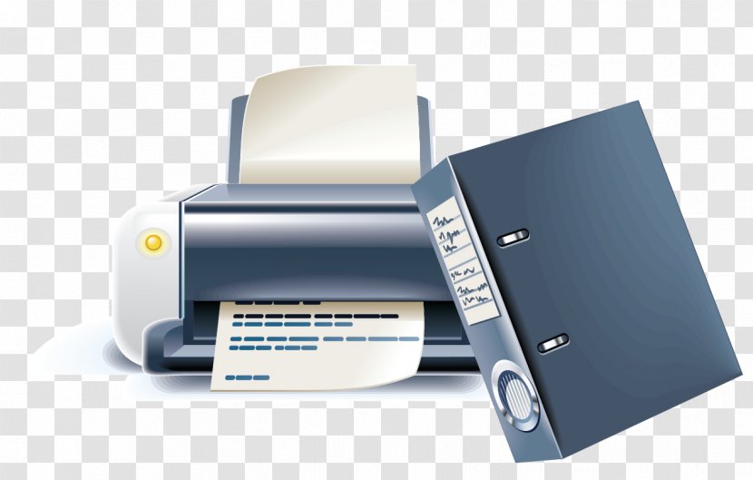 Inkjet Printing Printer Output Device Laser - Computer Hardware - Vector Creative Printers Folder Transparent PNG