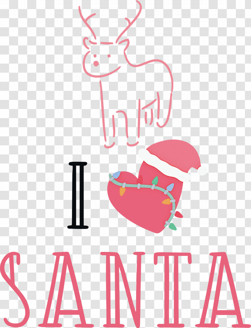 I Love Santa Santa Christmas Transparent PNG