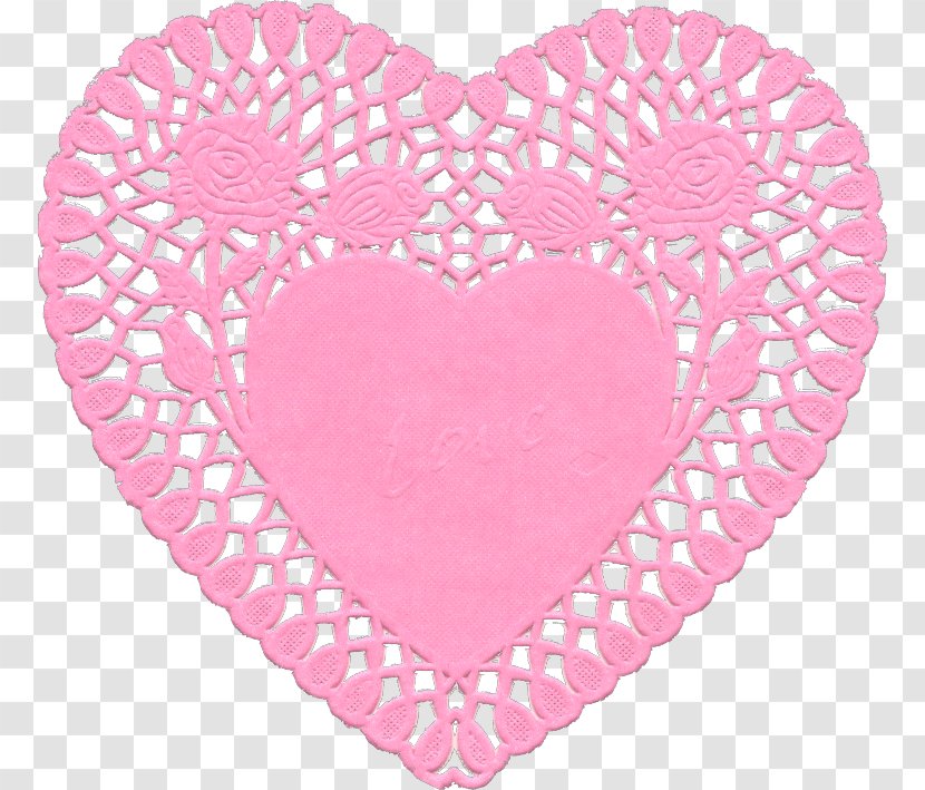 Doily Heart Valentine's Day Paper Clip Art - Craft Transparent PNG