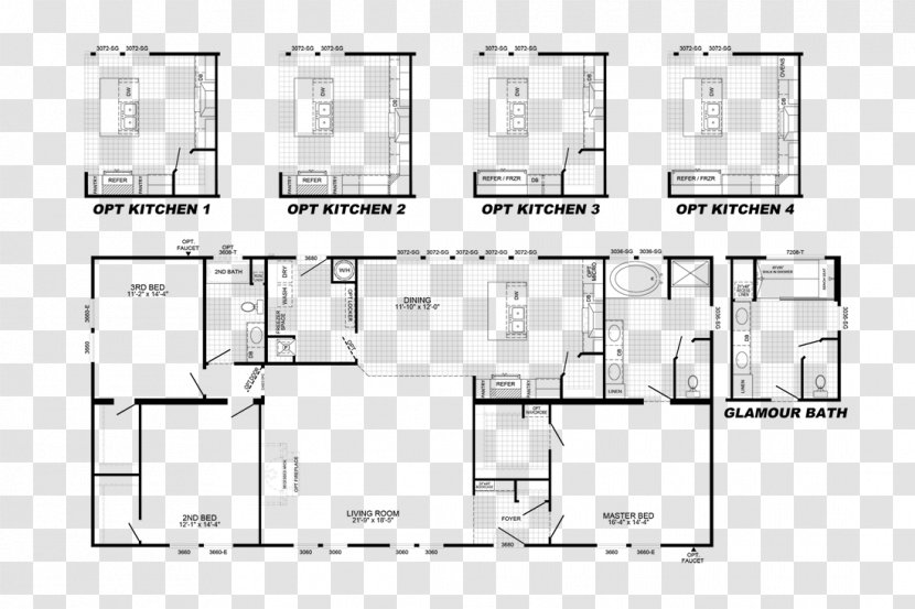 Floor Plan Candler House Clayton Homes Bedroom - Area Transparent PNG