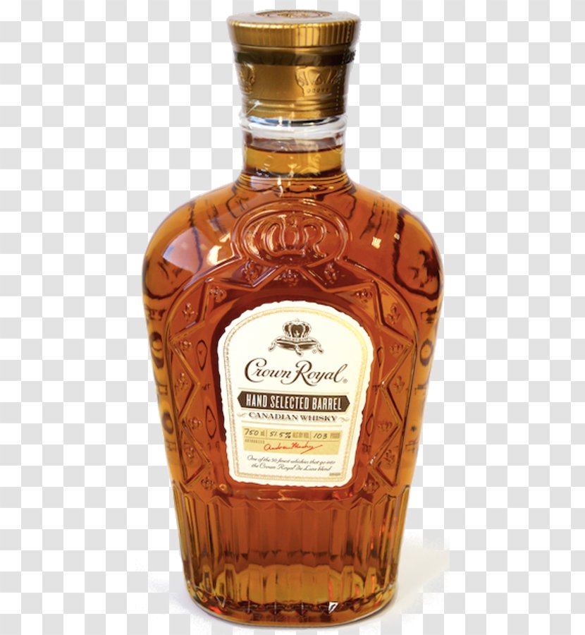 American Whiskey Canadian Whisky Crown Royal Distilled Beverage - Glass Bottle - Drink Transparent PNG