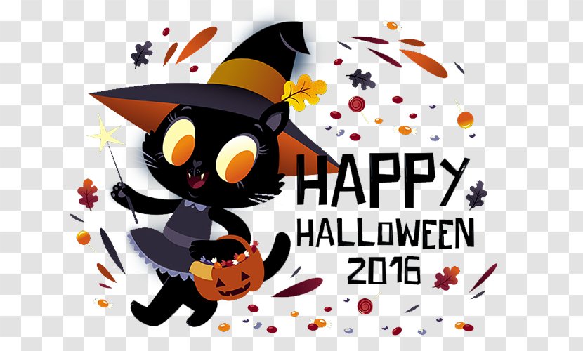 Halloween Black Cat - Upload Transparent PNG
