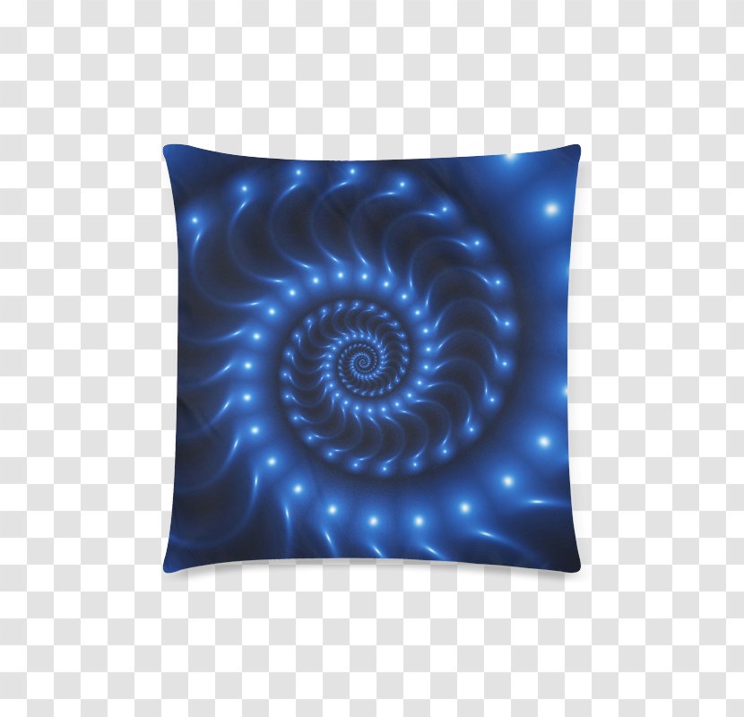 Throw Pillows Cobalt Blue Spiral Circle Nautilida - Pillow Transparent PNG