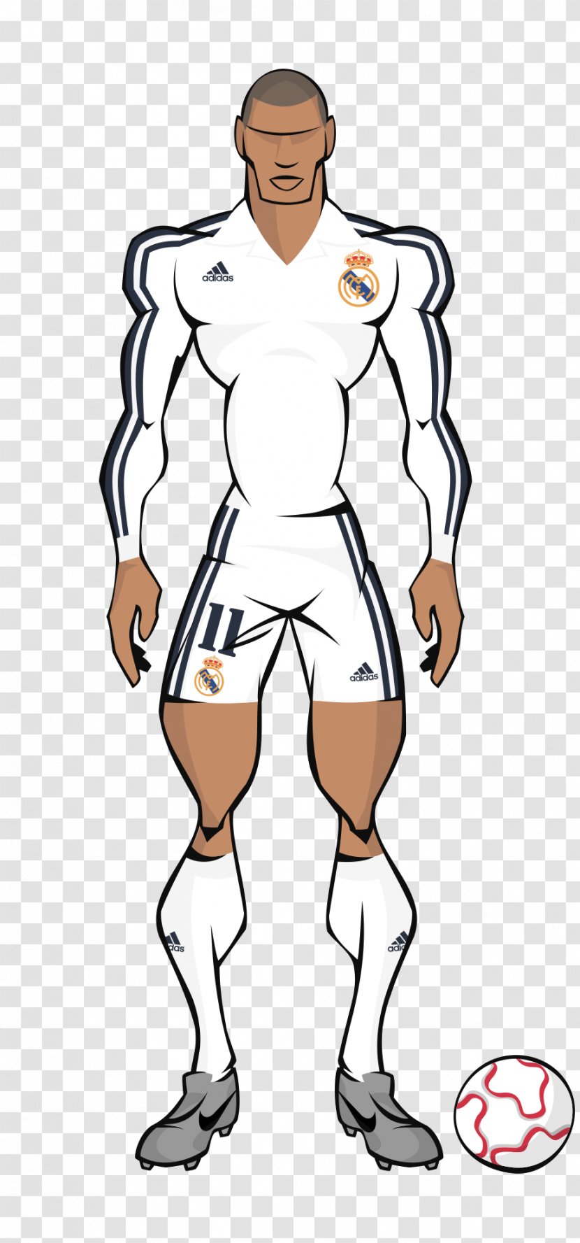 Luis Guevara Mora 1950 FIFA World Cup Brazil El Salvador National Football Team Uniform - Silhouette - Frame Transparent PNG