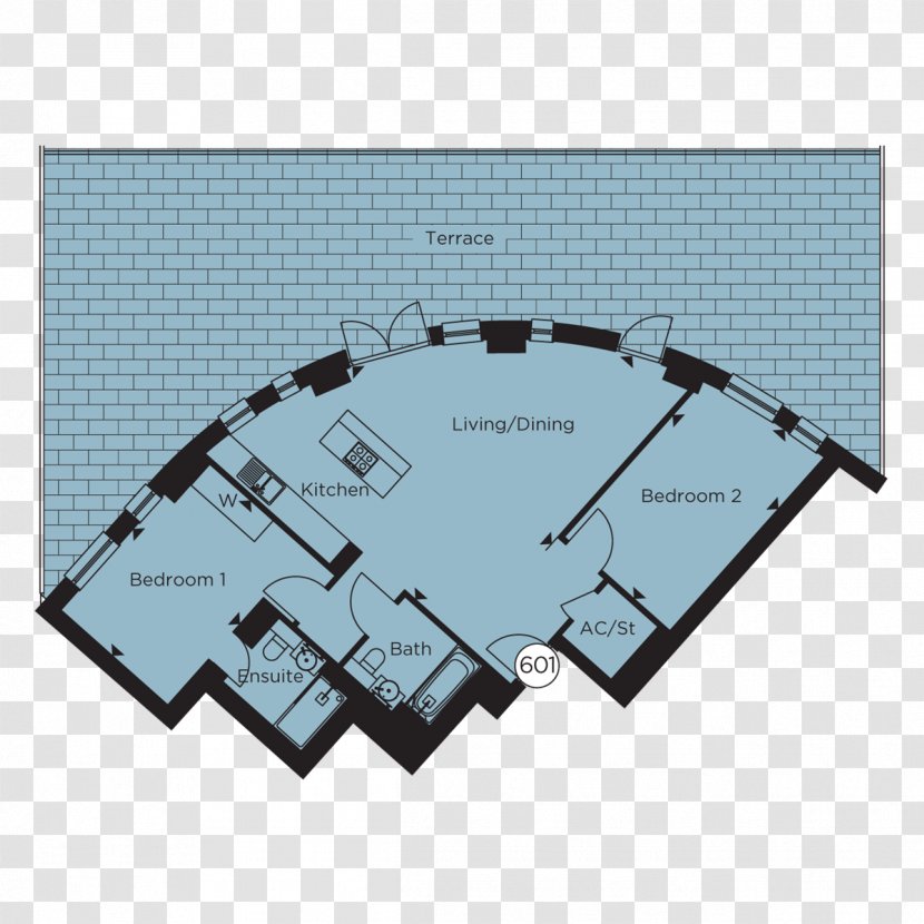 Manhattan Plaza Apartment Home Bedroom - Plan Transparent PNG