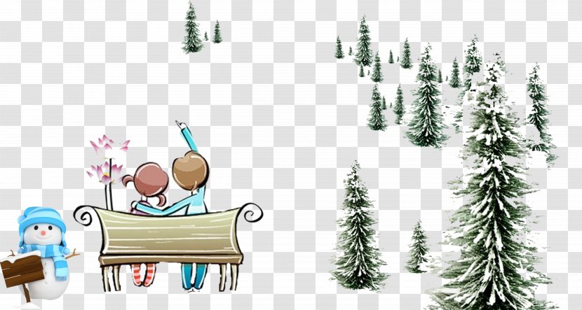 Snow Winter Poster - Snowman Evergreen Transparent PNG