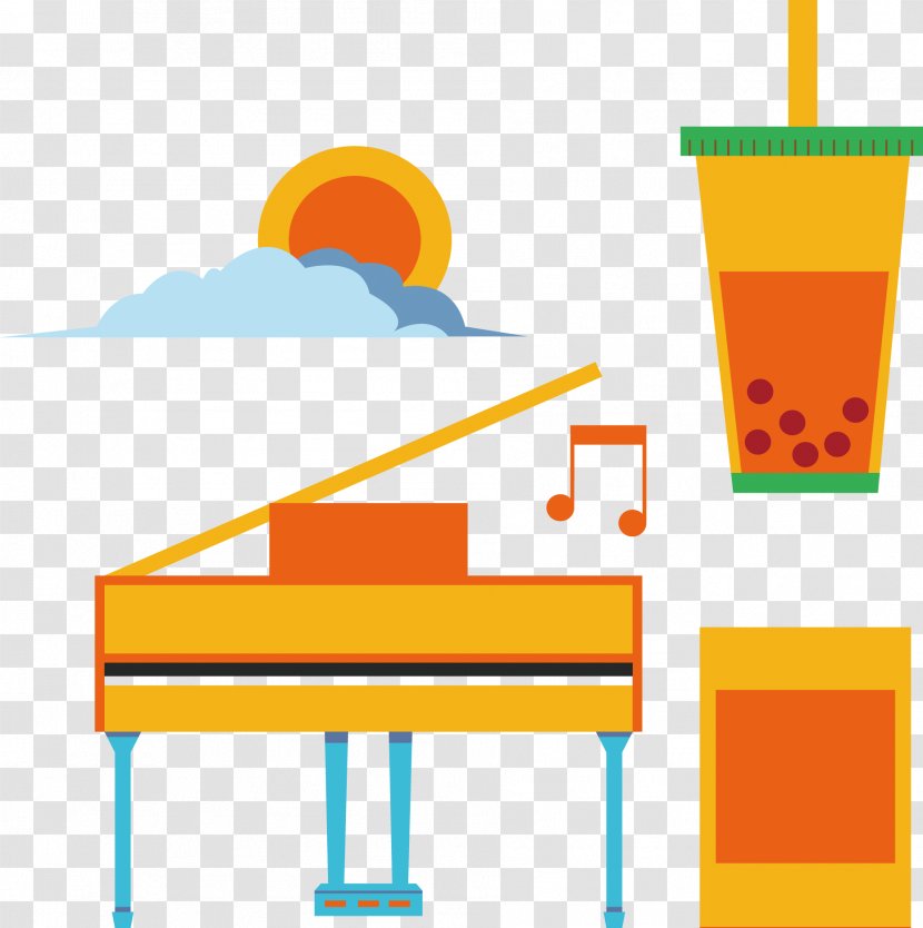 Piano Musical Note - Cartoon - Sun Tea Transparent PNG