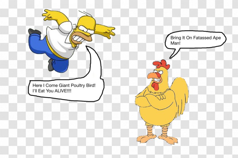 Rooster Chicken Duck Homer Simpson The Simpsons: Tapped Out - Vertebrate - Old Hen Transparent PNG