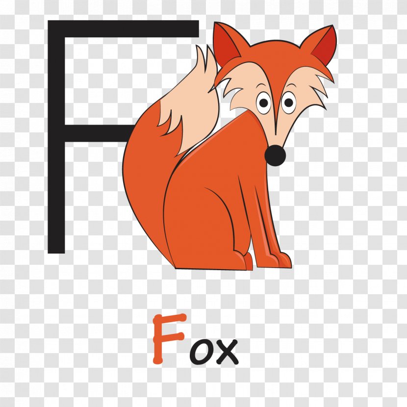 Red Fox Letter Clip Art - Carnivoran - Creative English Transparent PNG