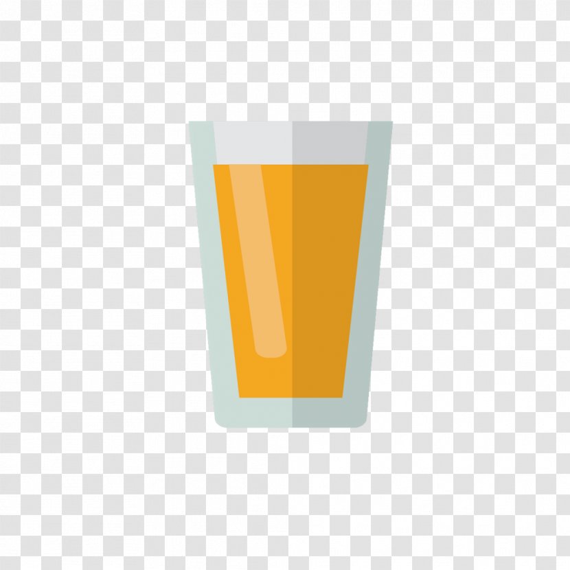 Pint Glass Mug Cup - Yellow - Free Of Orange Juice To Pull Material Transparent PNG