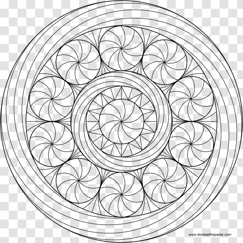 Mandala Coloring Book Tibetan Buddhism Chakra - Ornaments And Shapes Transparent PNG