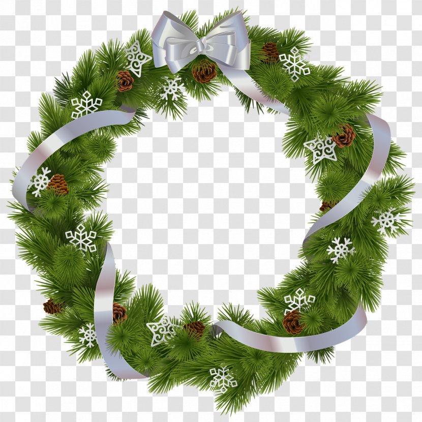 Christmas Wreath Garland - Blue Transparent PNG