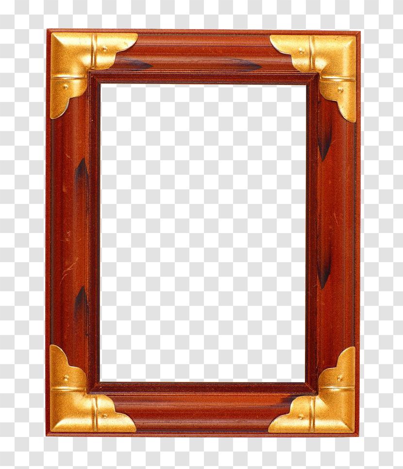 Picture Frame Wood - Solid - Metal Edge Wooden Frames Transparent PNG
