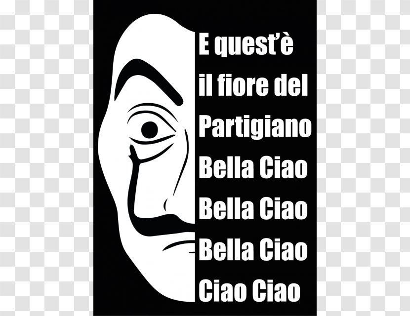 Bella Ciao T-shirt Song Paper Spain - Tree - La Casa De Papel Transparent PNG