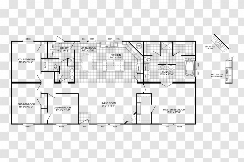 Bedroom Mobile Home House Plan Floor - Real Estate Transparent PNG