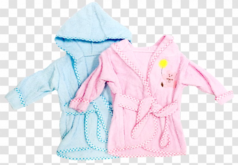 Robe Hoodie Bluza Sleeve Sweater - Shoulder - Baby Towel Transparent PNG