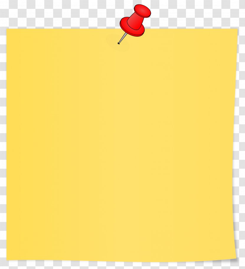 Paper Area Rectangle Yellow - Sticky Notes Transparent PNG