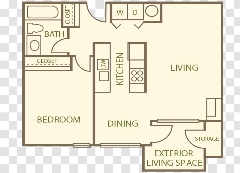 Floor Plan Apartment Bedroom - Text - Pass Through The Toilet Transparent PNG