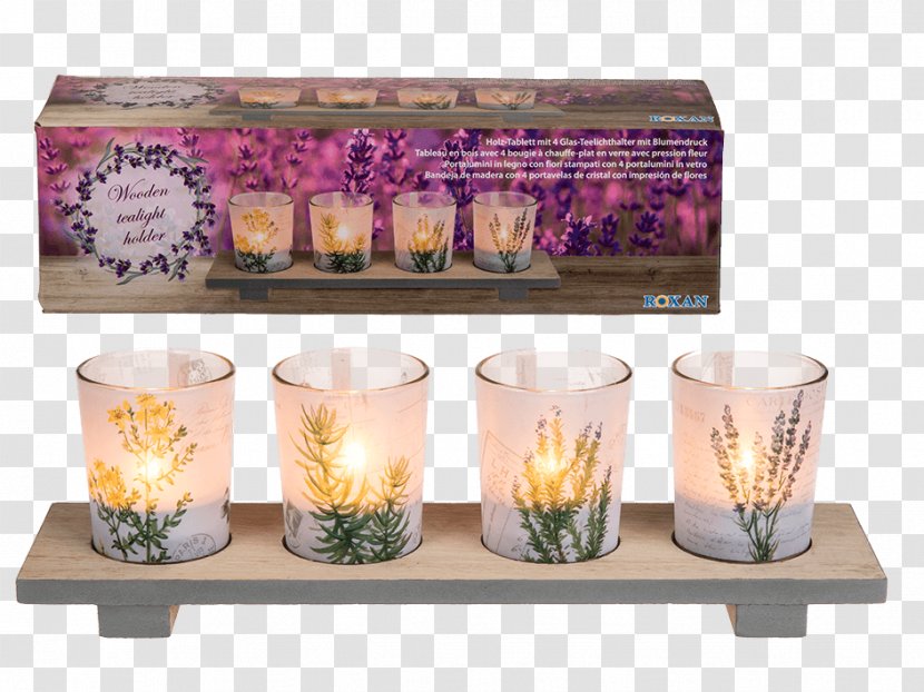 Candle Tealight Glass Wood Tray - Flower Transparent PNG