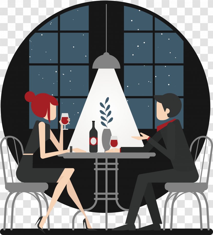 Dating Illustration - Storm Restaurant Transparent PNG