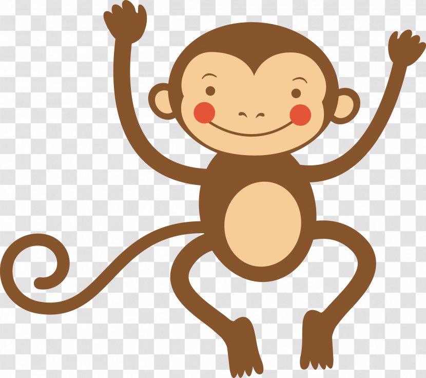 Cartoon Monkey Infant Illustration - Cartoon,letter,animal,star Transparent PNG