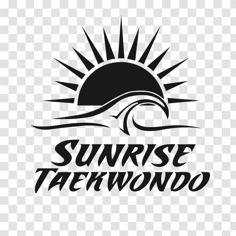 Logo Sunrise Taekwondo Font Brand - Black And White - Worth Remembering Moments Transparent PNG