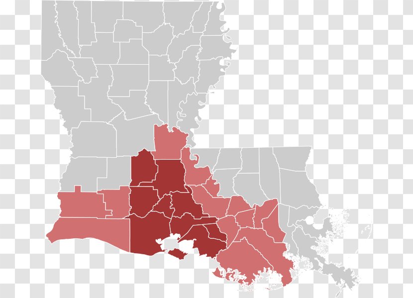 Louisiana Acadiana Cajuns Acadians Map Transparent PNG