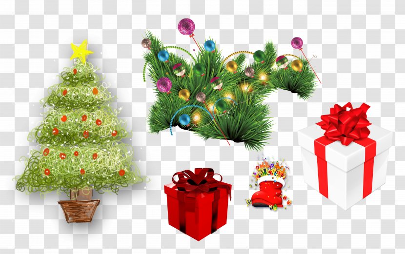 Christmas Tree Gift Decoration - New Year Transparent PNG