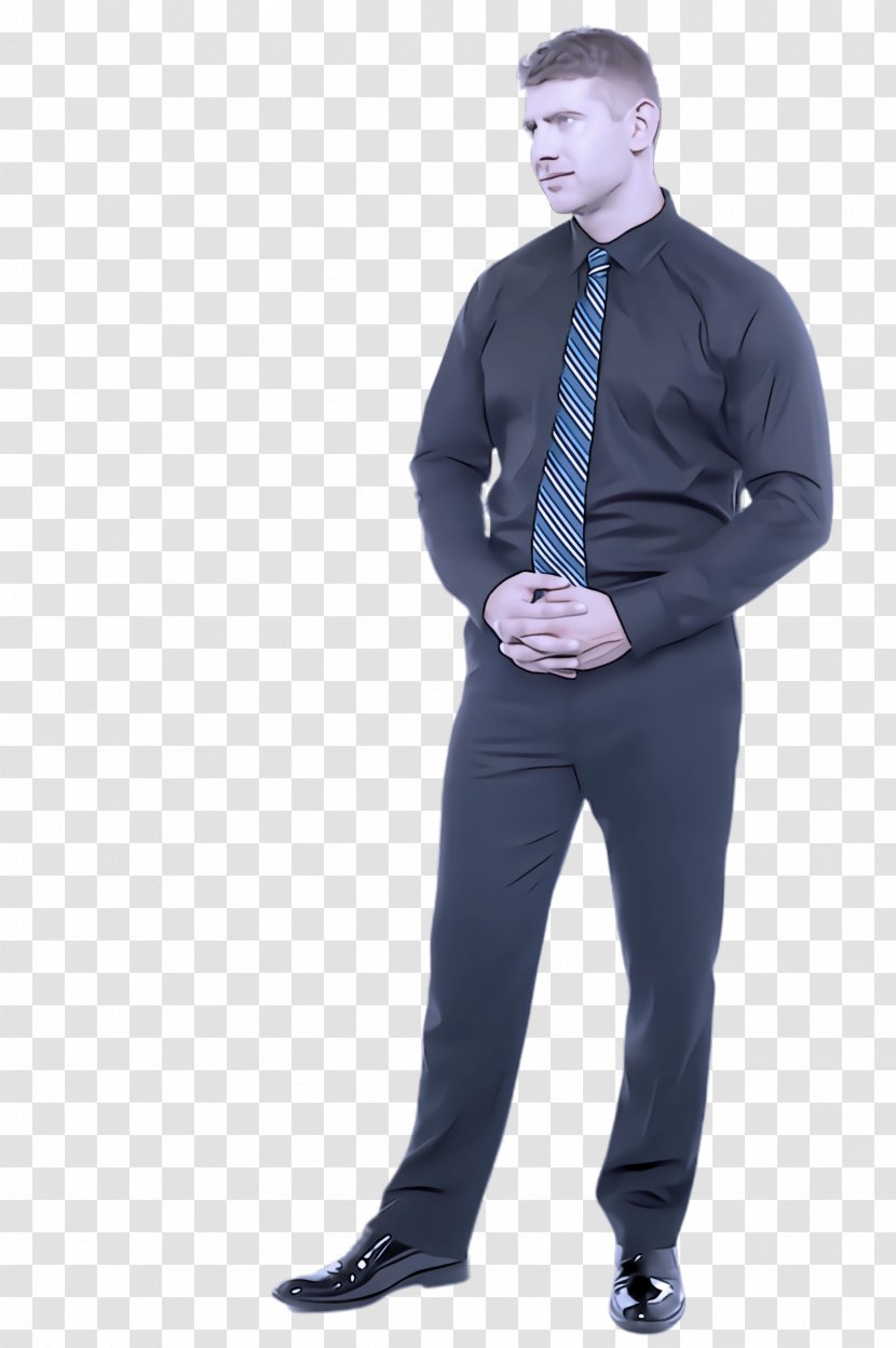 Standing Clothing Gentleman Male Suit - Footwear - Sleeve Neck Transparent PNG