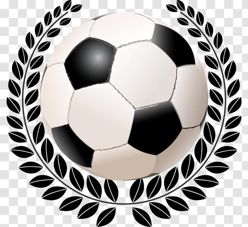 Laurel Wreath Bay Drawing Royalty-free - Black And White - Football Photos Transparent PNG