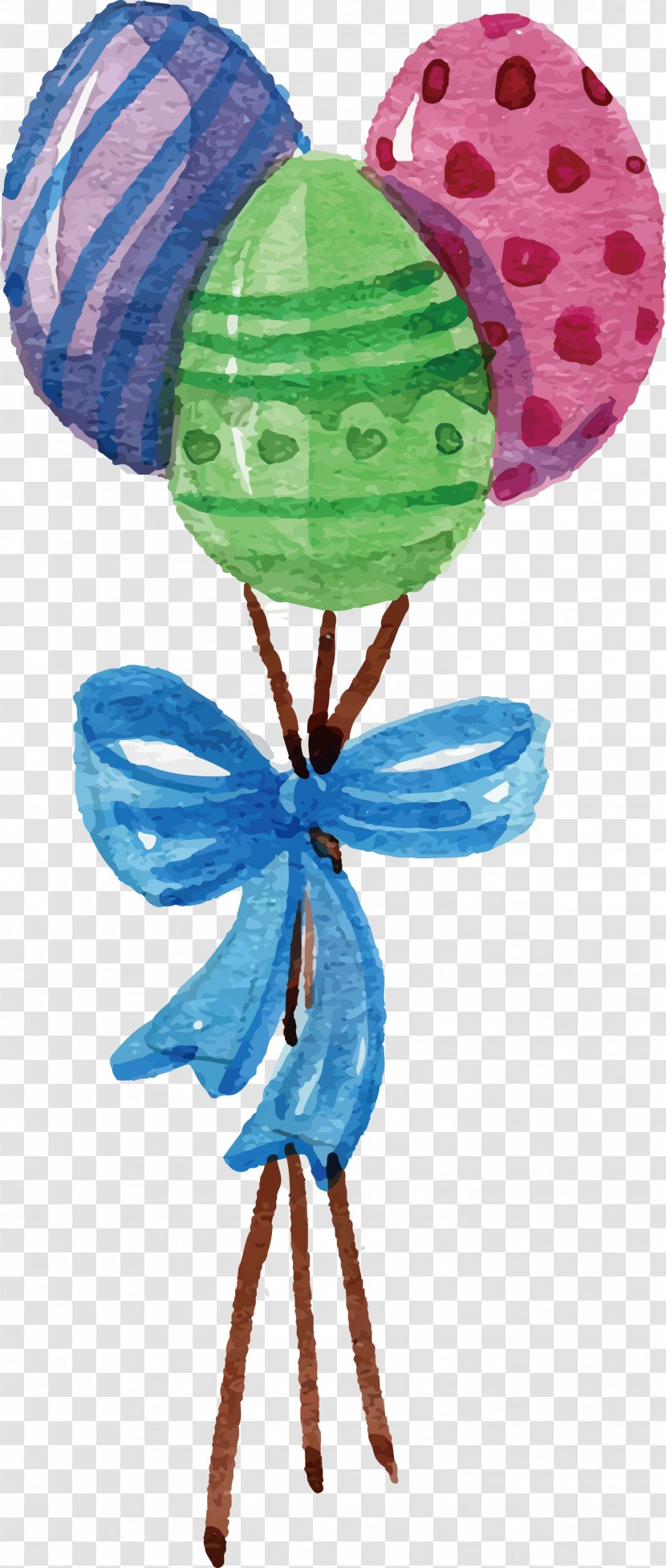 Easter Bunny Egg Watercolor Painting - Balloon Transparent PNG