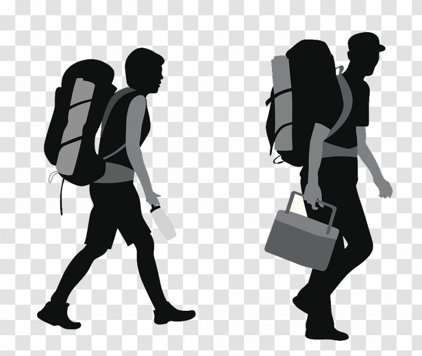 Backpacking Silhouette - Joint - Backpackers Transparent PNG