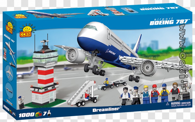 Airplane Boeing 787 Dreamliner Wide-body Aircraft Cobi Toy Block - Aviation Transparent PNG