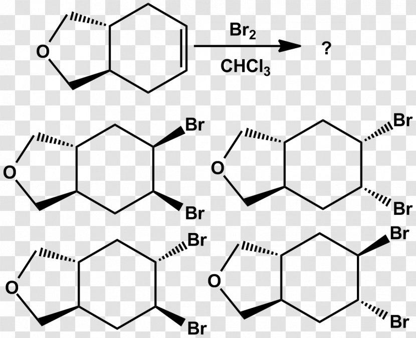 Osmium Tetroxide Alkene Chemical Reaction Halogenation Diol - Black And White Transparent PNG