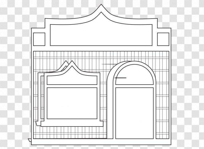 Architecture Paper Facade - White - Store Front Transparent PNG