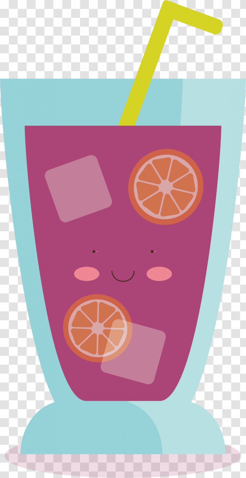 Drink Cartoon - Flat Design - Orange Vector Transparent PNG
