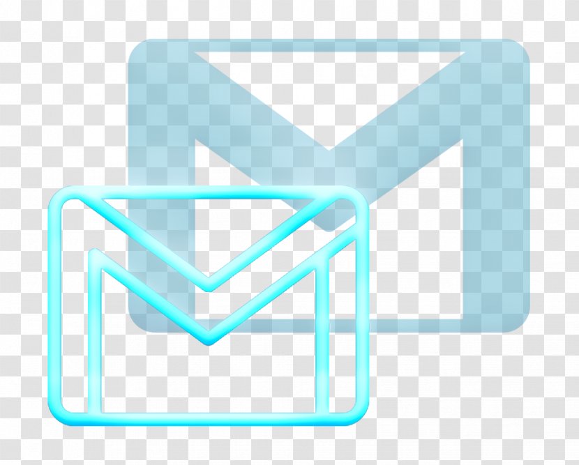 Gmail Icon - Blue - Symbol Triangle Transparent PNG