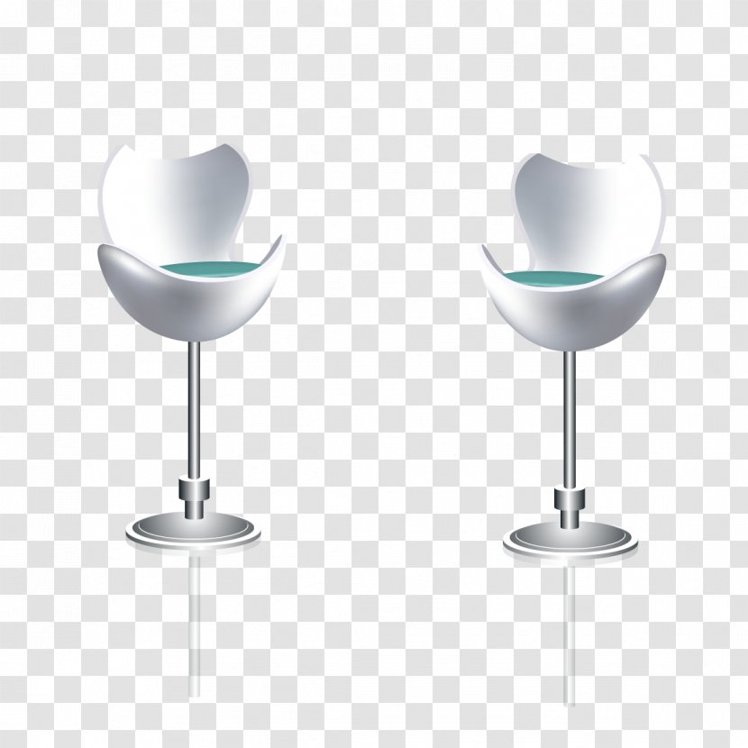 Chair Seat Bar Wine Glass - Stemware - Silver Transparent PNG