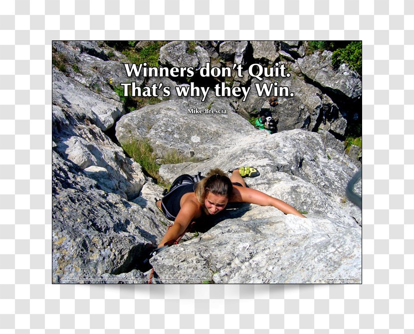 Motivational Poster Climbing Image - Rock - Winner Transparent PNG