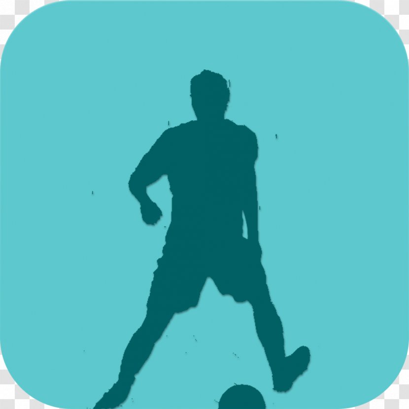 Silhouette - Blue - Football Transparent PNG