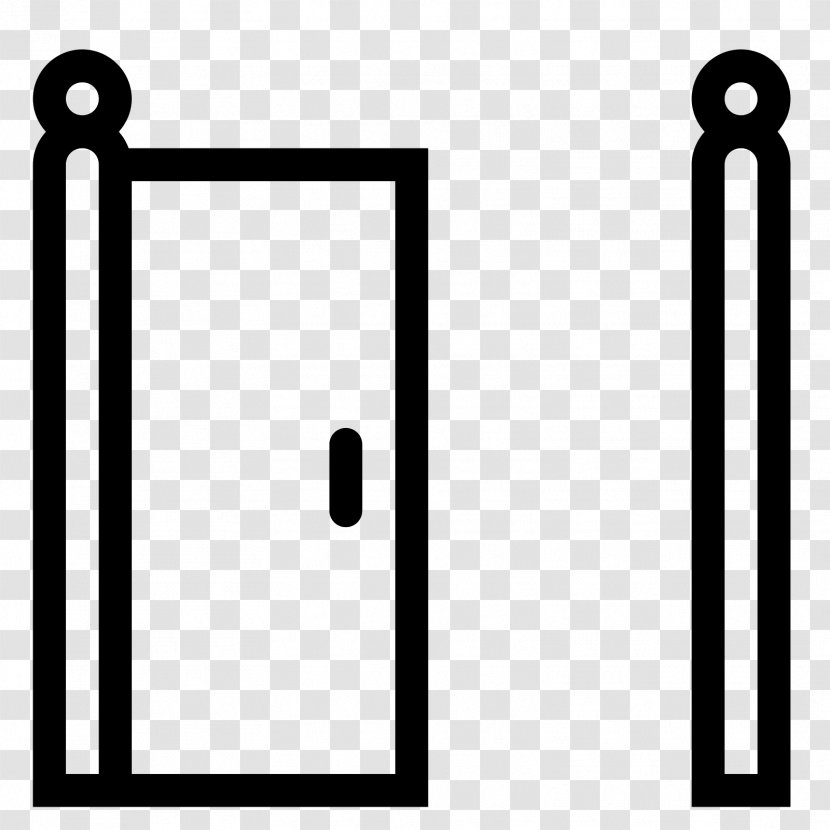 Door - Black And White Transparent PNG
