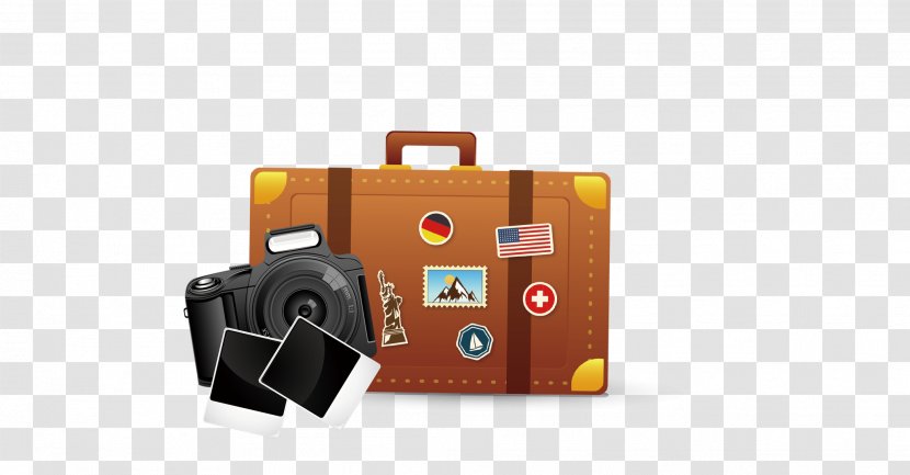 Suitcase Travel Baggage - Trunk - Cartoon Luggage And Camera Transparent PNG
