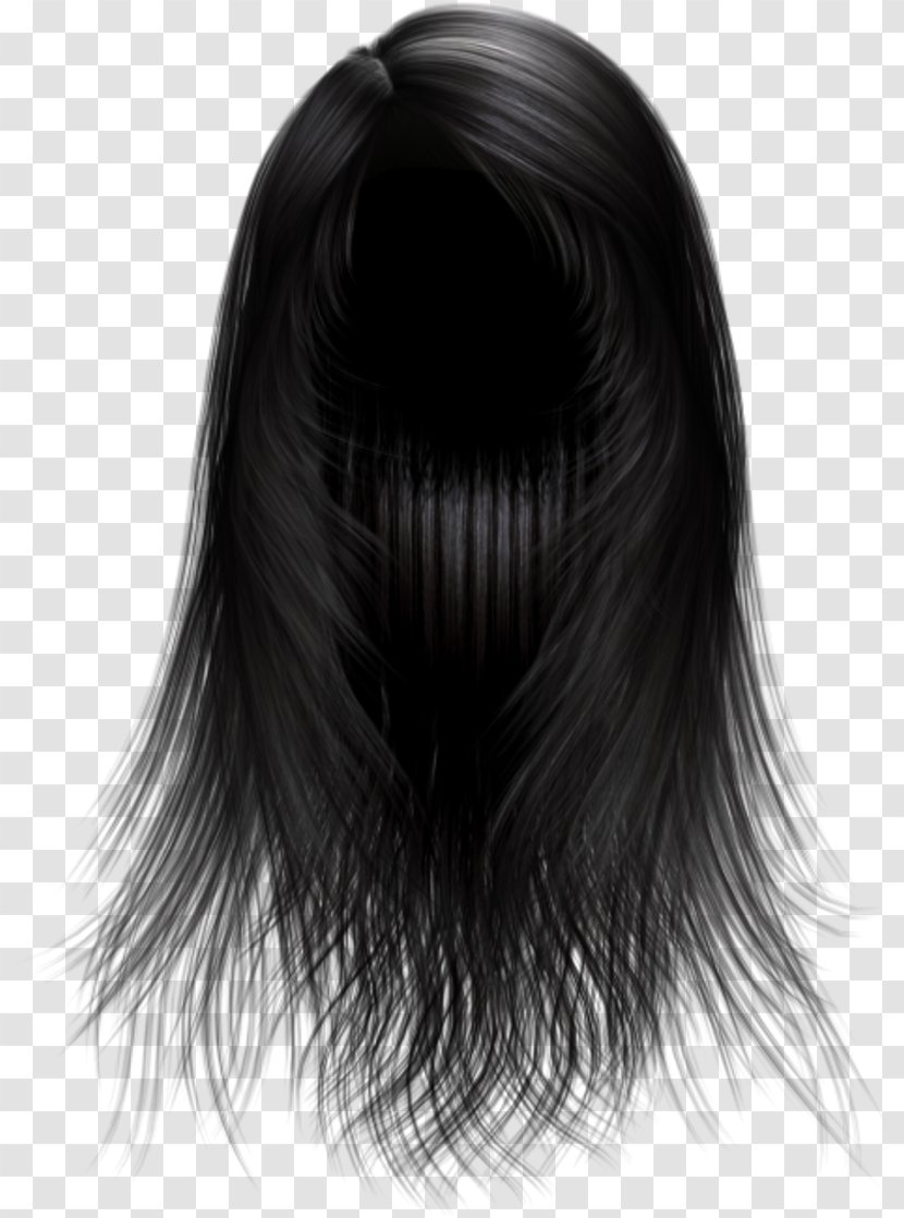 Hair Capelli Clip Art - Black - Long-haired Transparent PNG