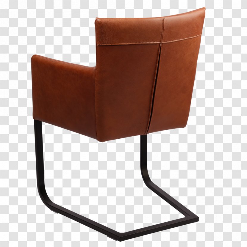 Club Chair Eetkamerstoel Leather Armrest - Sled Transparent PNG