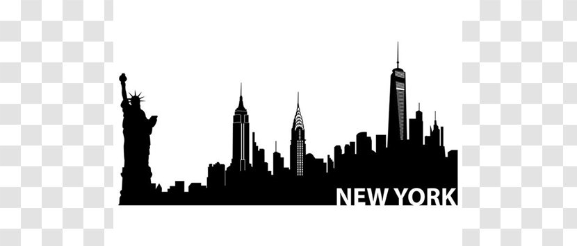 New York City Skyline Silhouette Painting - Metropolis Transparent PNG